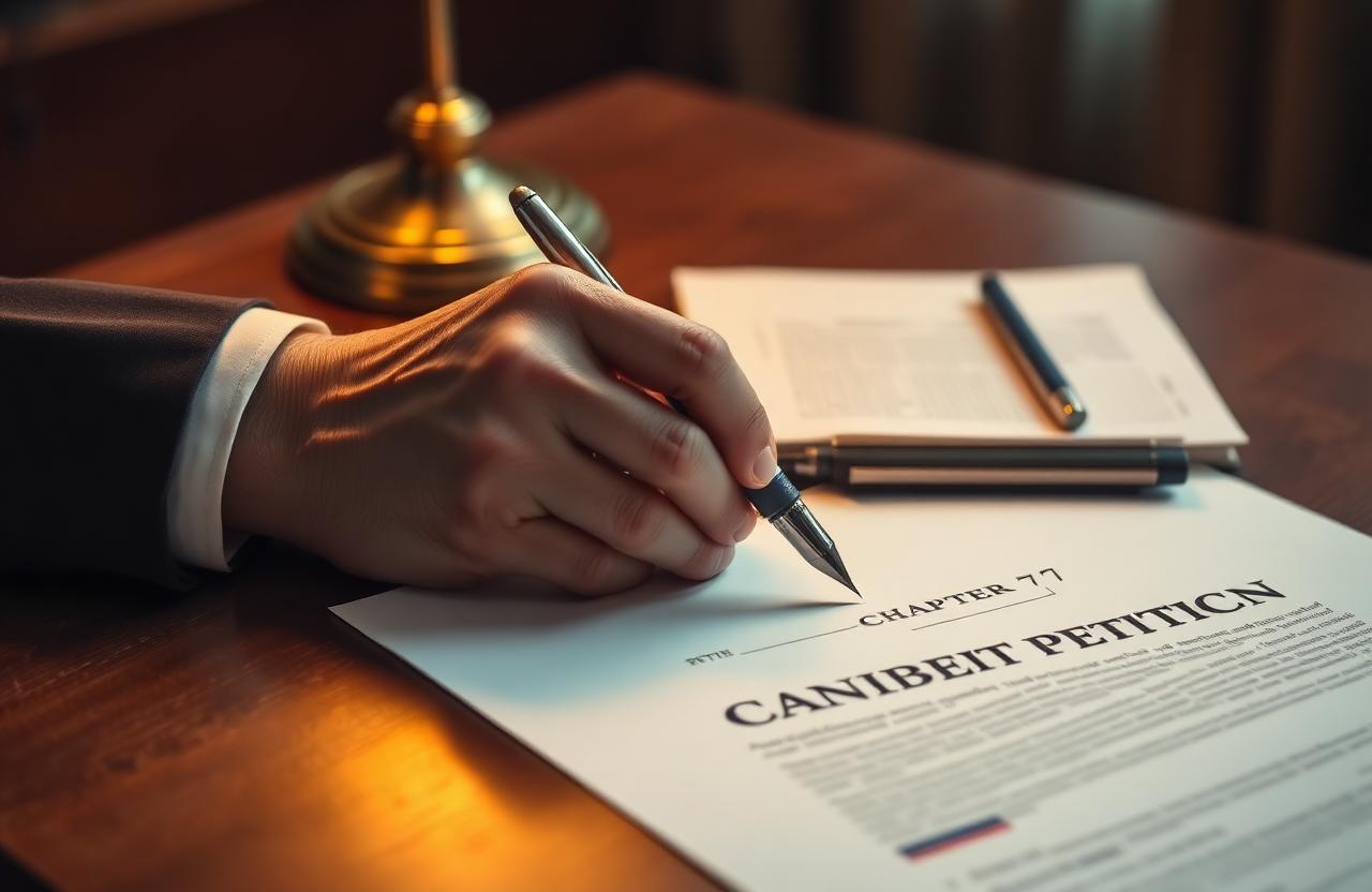 Attorney signing a Chapter 7 bankruptcy petition