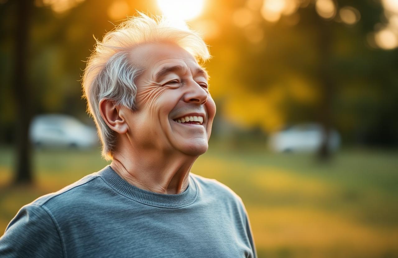 Smiling person enjoying a fresh start
